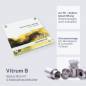 Preview: Tuerschild VITRUM B , Glasschild für Buero 200 200 mm